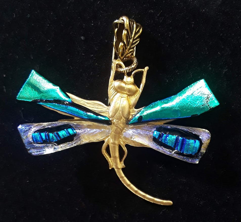 fused glas Dragonfly
